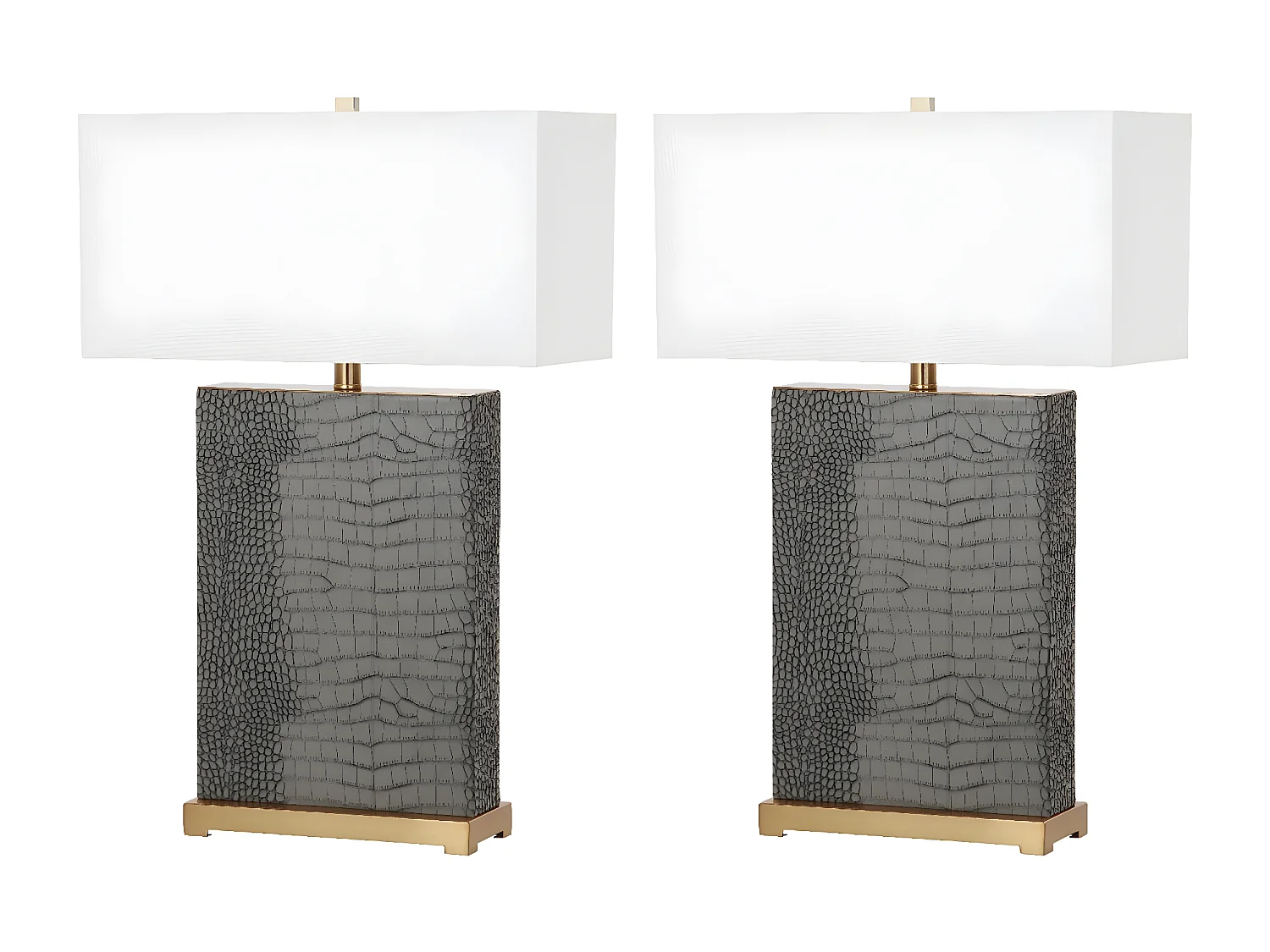 Lot de 2 Lampe de table Gris 20 X 46 X 70.48 cm - Domenica