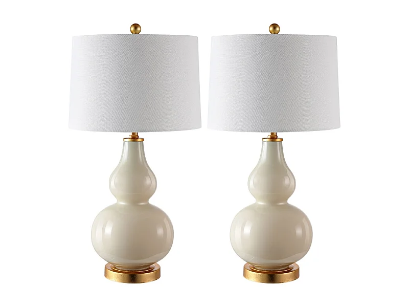 Lot de 2 Lampes de table Noir /Or 100 X 100 X 70 cm - Karen