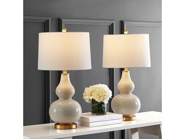 Lot de 2 Lampes de table Noir /Or 100 X 100 X 70 cm - Karen