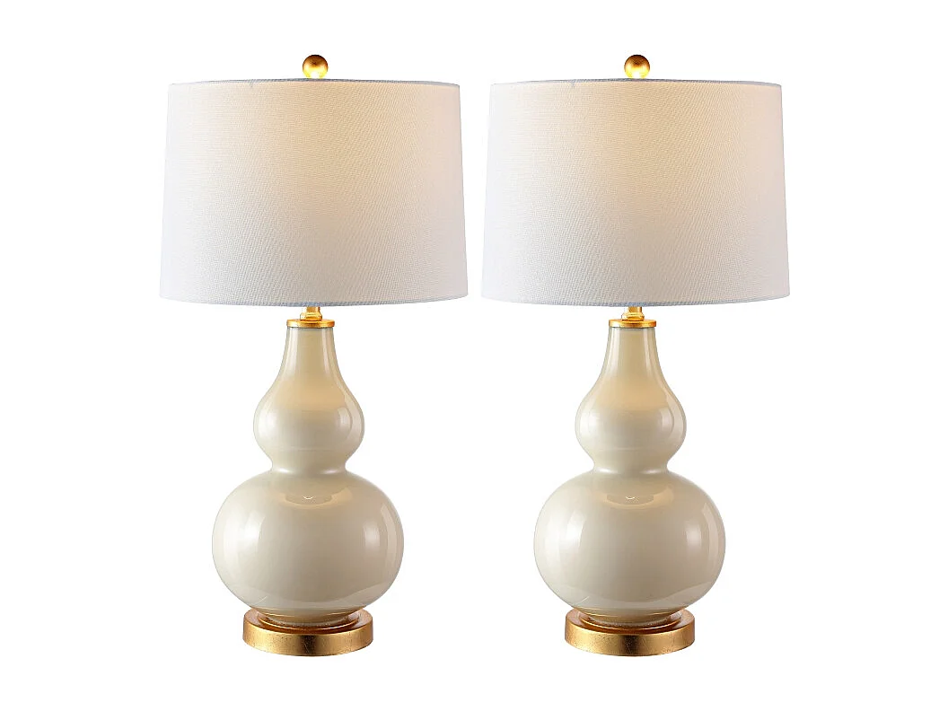 Lot de 2 Lampes de table Noir /Or 100 X 100 X 70 cm - Karen