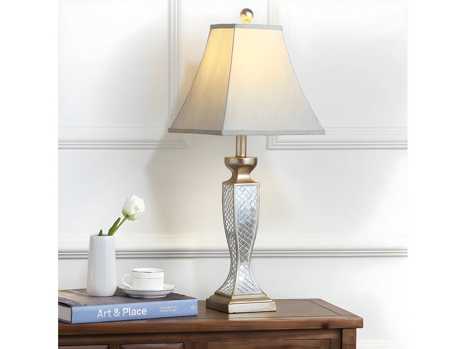 Lot de 2 Lampe de table Argent 28 X 28 X 71.12 cm - Elease