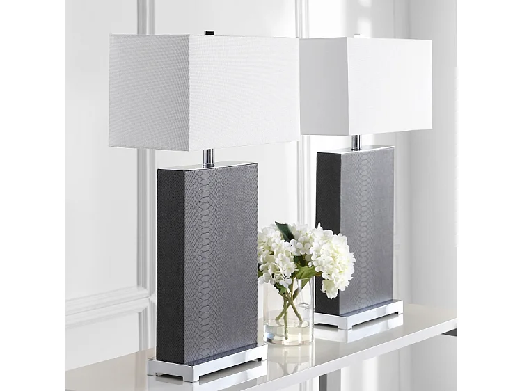 Lot de 2 Lampe de table Gris 20 X 46 X 70.48 cm - Domenica