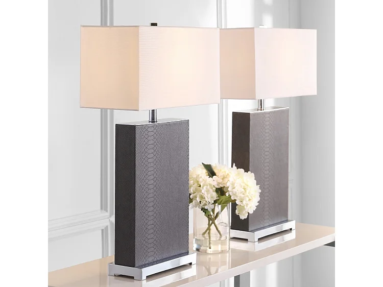 Lot de 2 Lampe de table Gris 20 X 46 X 70.48 cm - Domenica