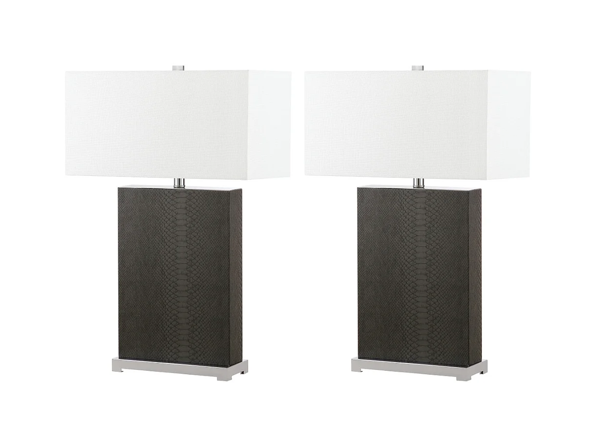 Lot de 2 Lampe de table Gris 20 X 46 X 70.48 cm - Domenica