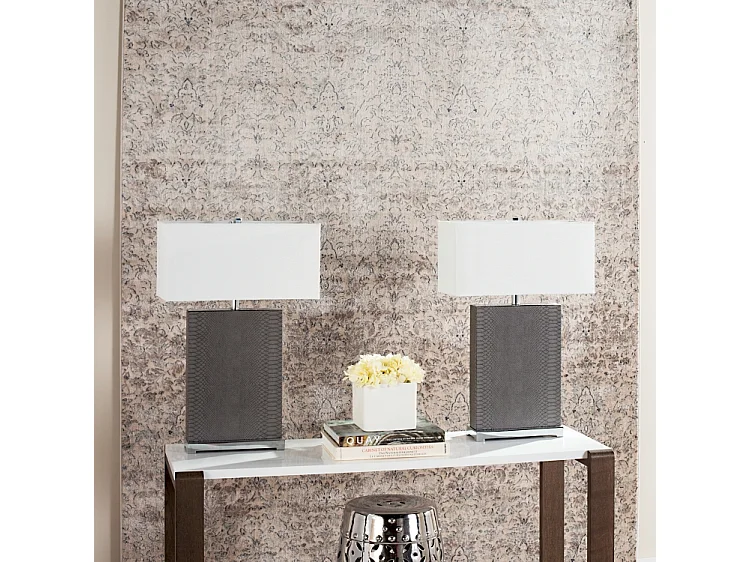 Lot de 2 Lampe de table Gris 20 X 46 X 70.48 cm - Domenica