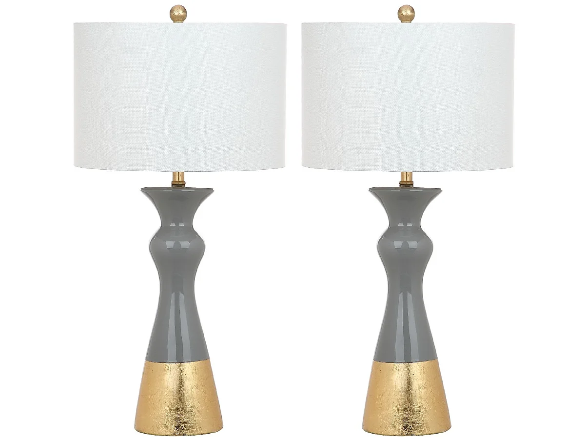 Lot de 2 Lampe de table Gris et or 38 X 38 X 77.47 cm - Madelene