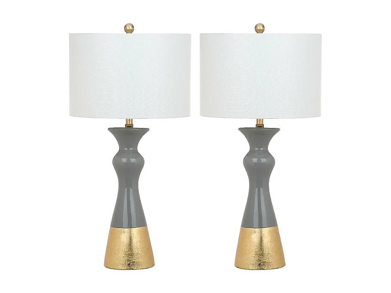Lot de 2 Lampe de table Gris et or 38 X 38 X 77.47 cm - Madelene