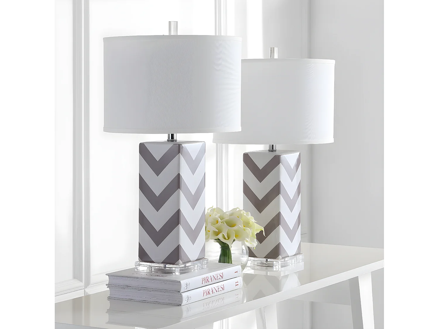 Lot de 2 Lampe de table Gris 38 X 38 X 68.58 cm - Georgette