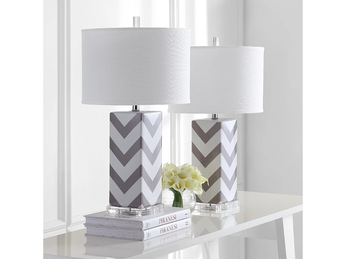 Lot de 2 Lampe de table Gris 38 X 38 X 68.58 cm - Georgette