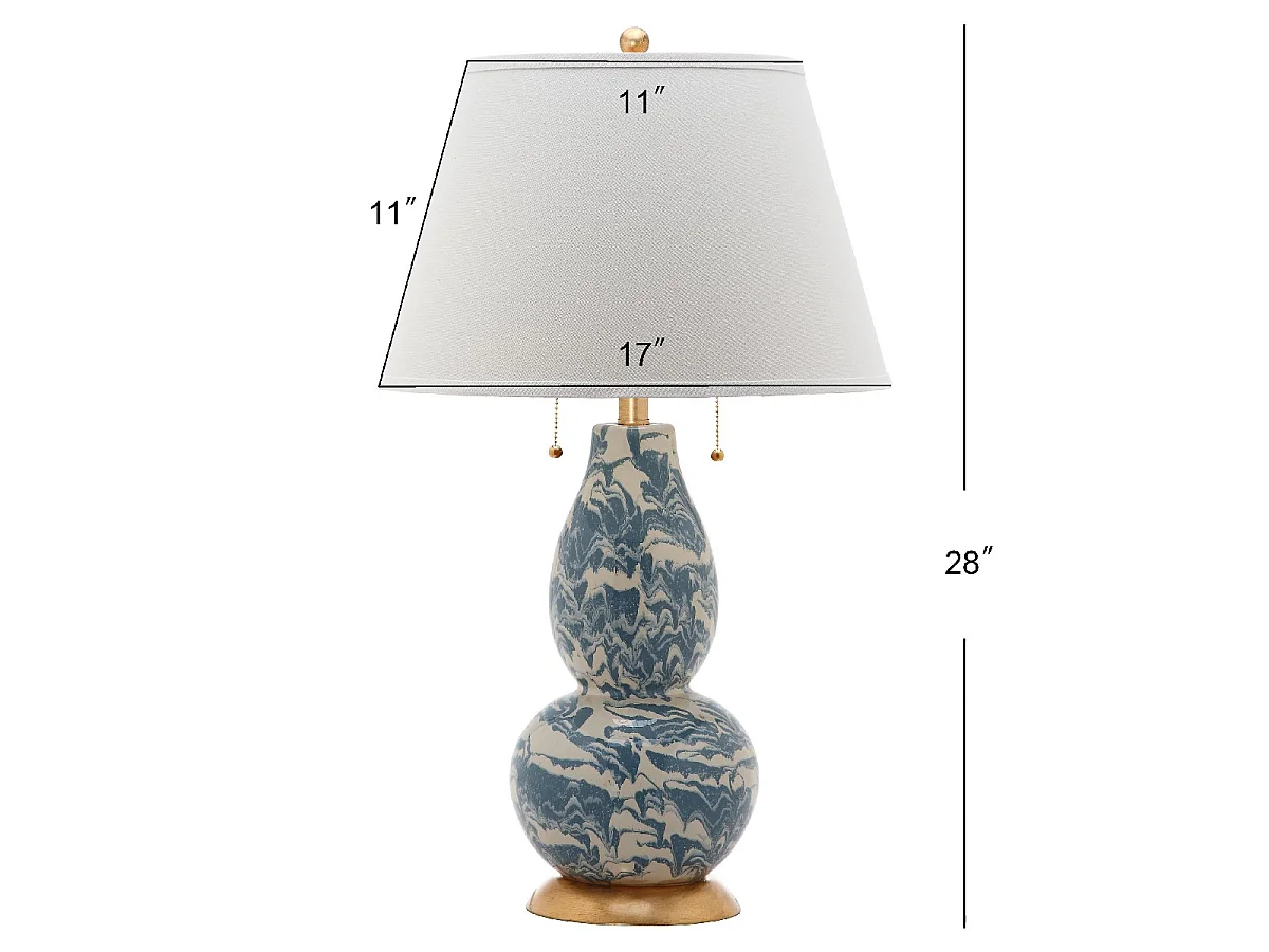 Lampe de table Bleu clair et blanc 43 X 43 X 71.12 cm - Venita