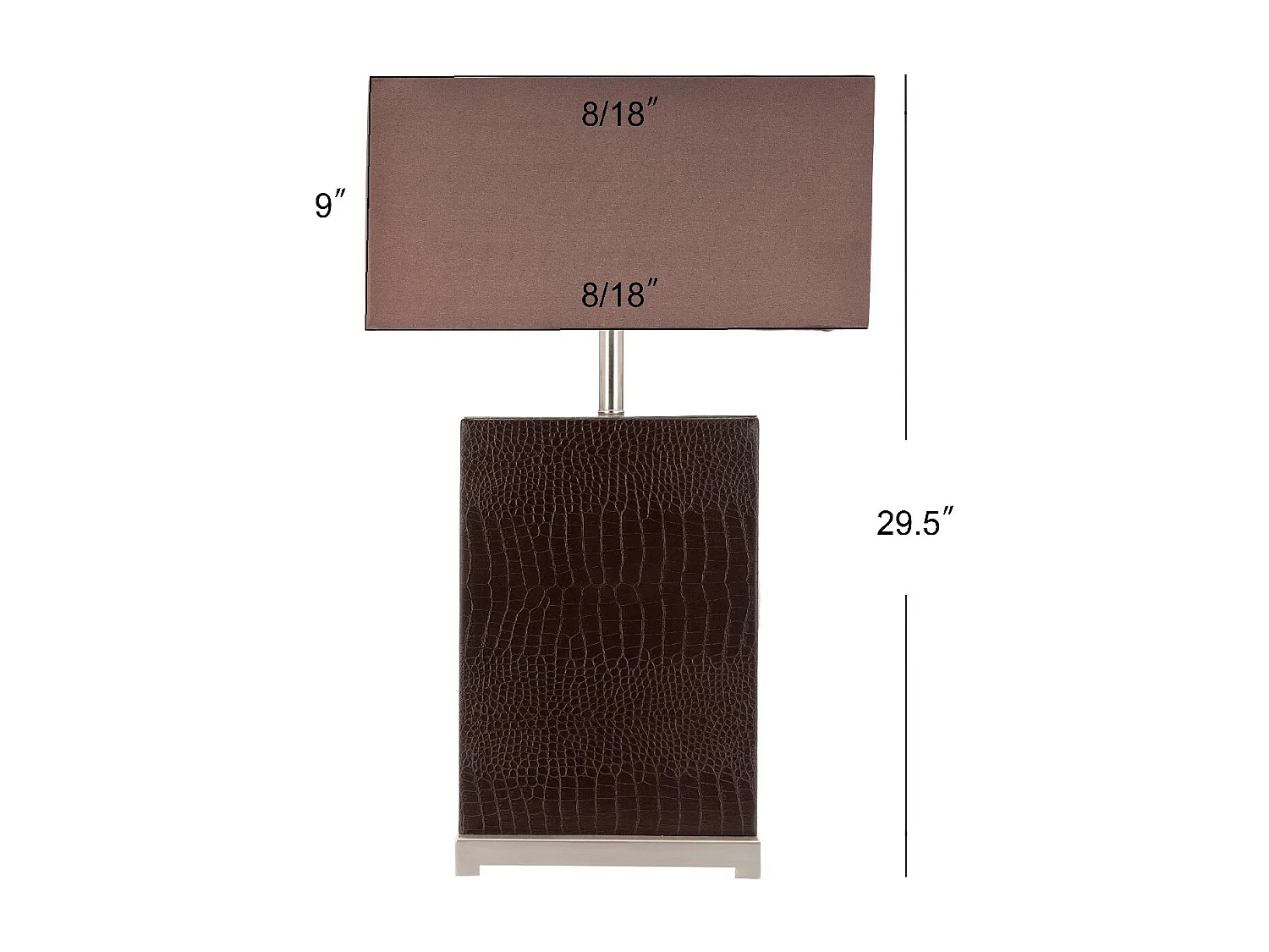 Lot de 2 Lampe de table Marron 20 X 46 X 74.93 cm - Gilda