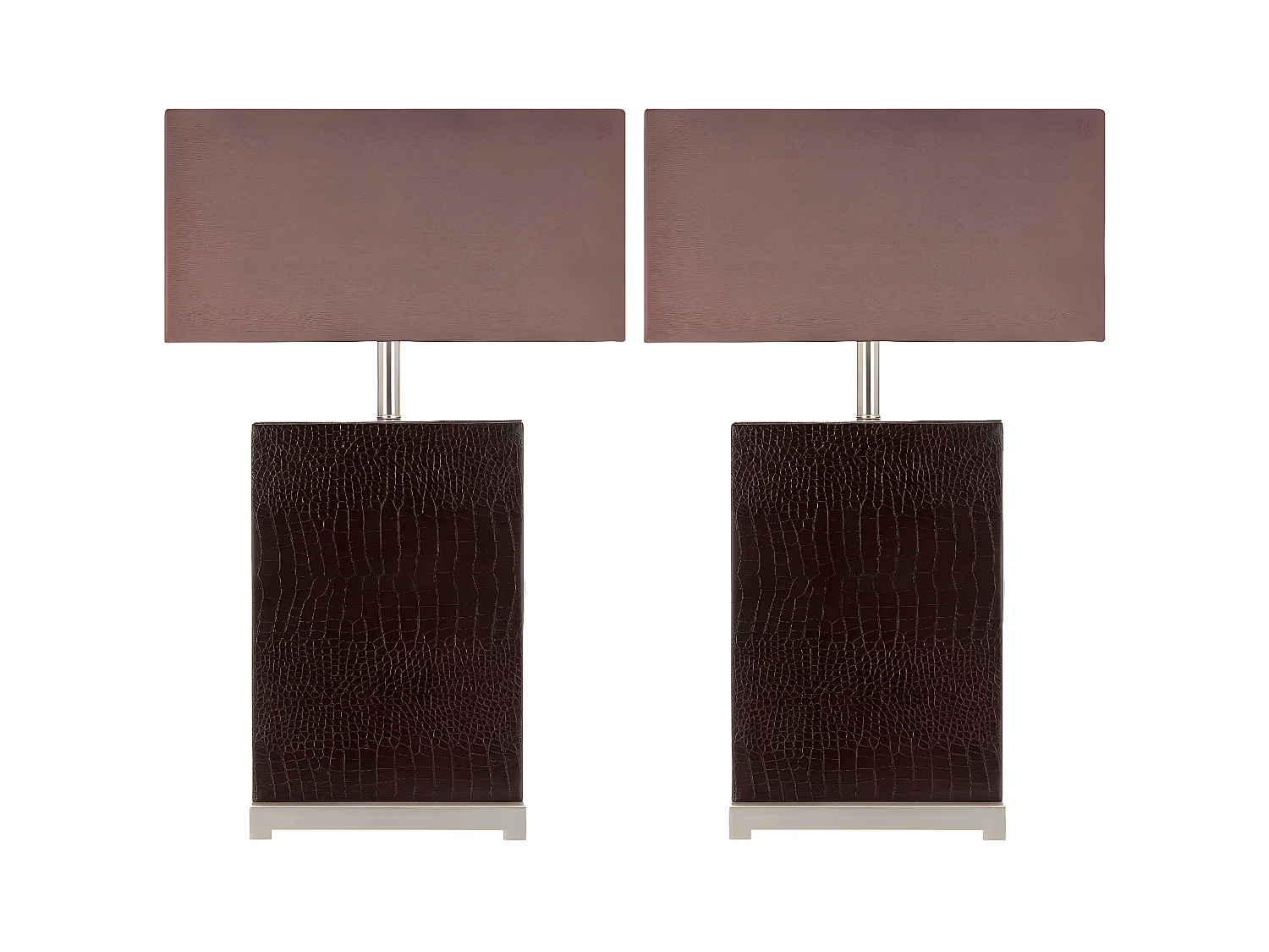 Lot de 2 Lampe de table Marron 20 X 46 X 74.93 cm - Gilda