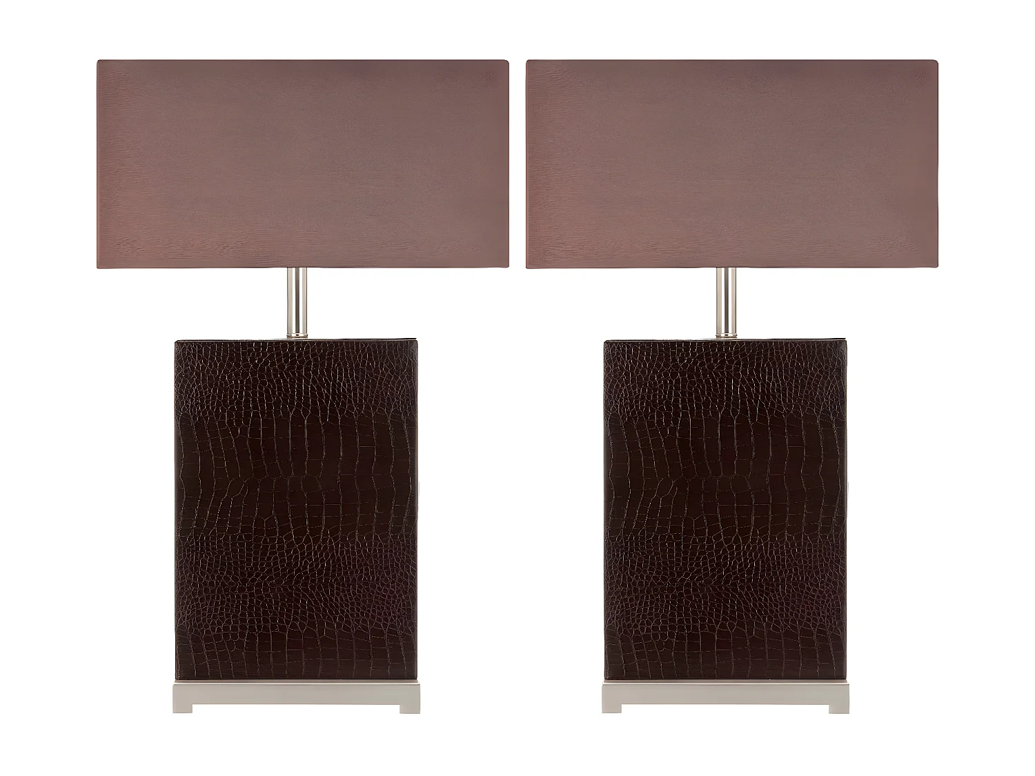 Lot de 2 Lampe de table Marron 20 X 46 X 74.93 cm - Gilda
