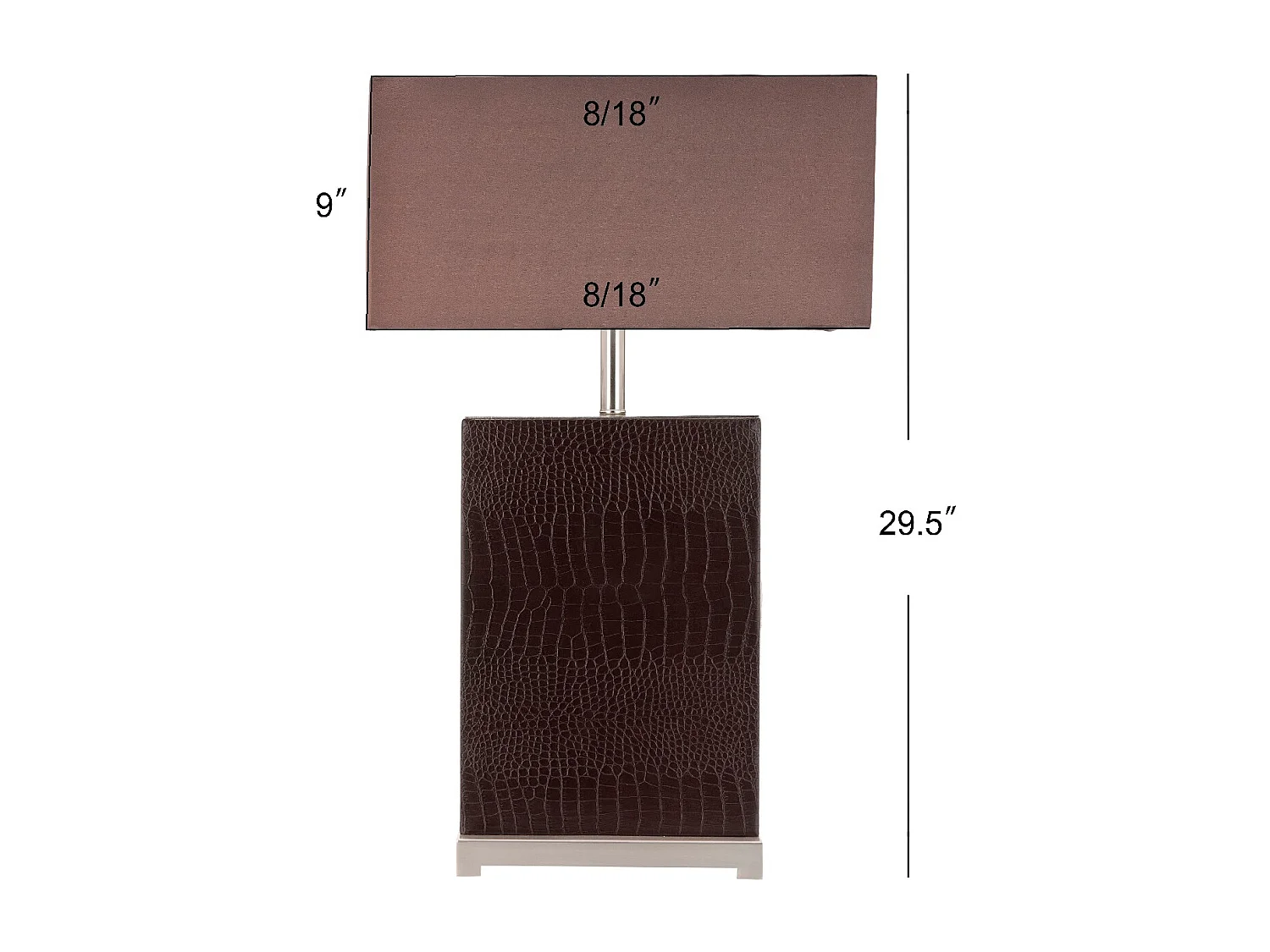 Lot de 2 Lampe de table Marron 20 X 46 X 74.93 cm - Gilda