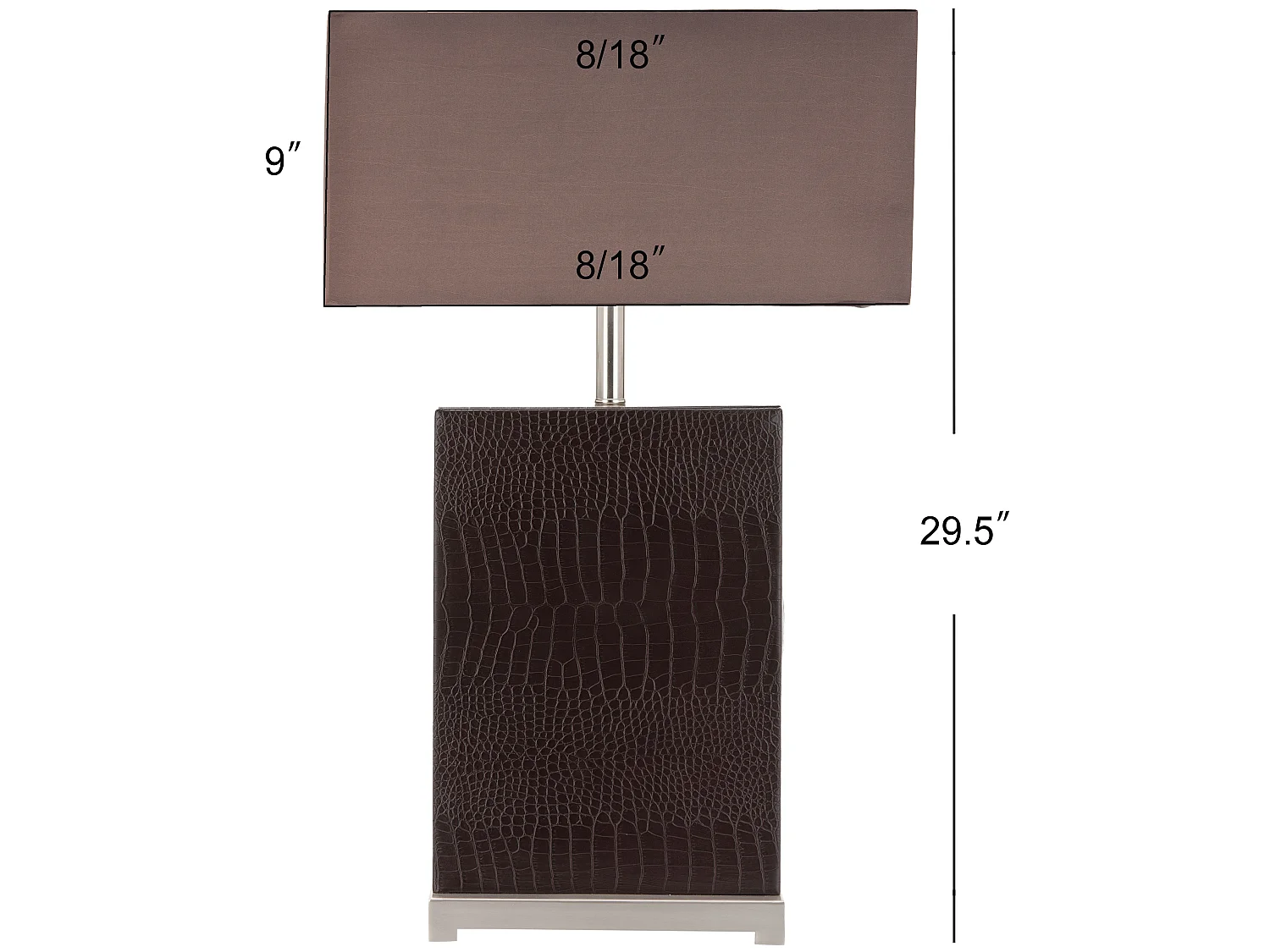 Lot de 2 lampes de table Marron 46 x 20 x 75 cm - Gilda