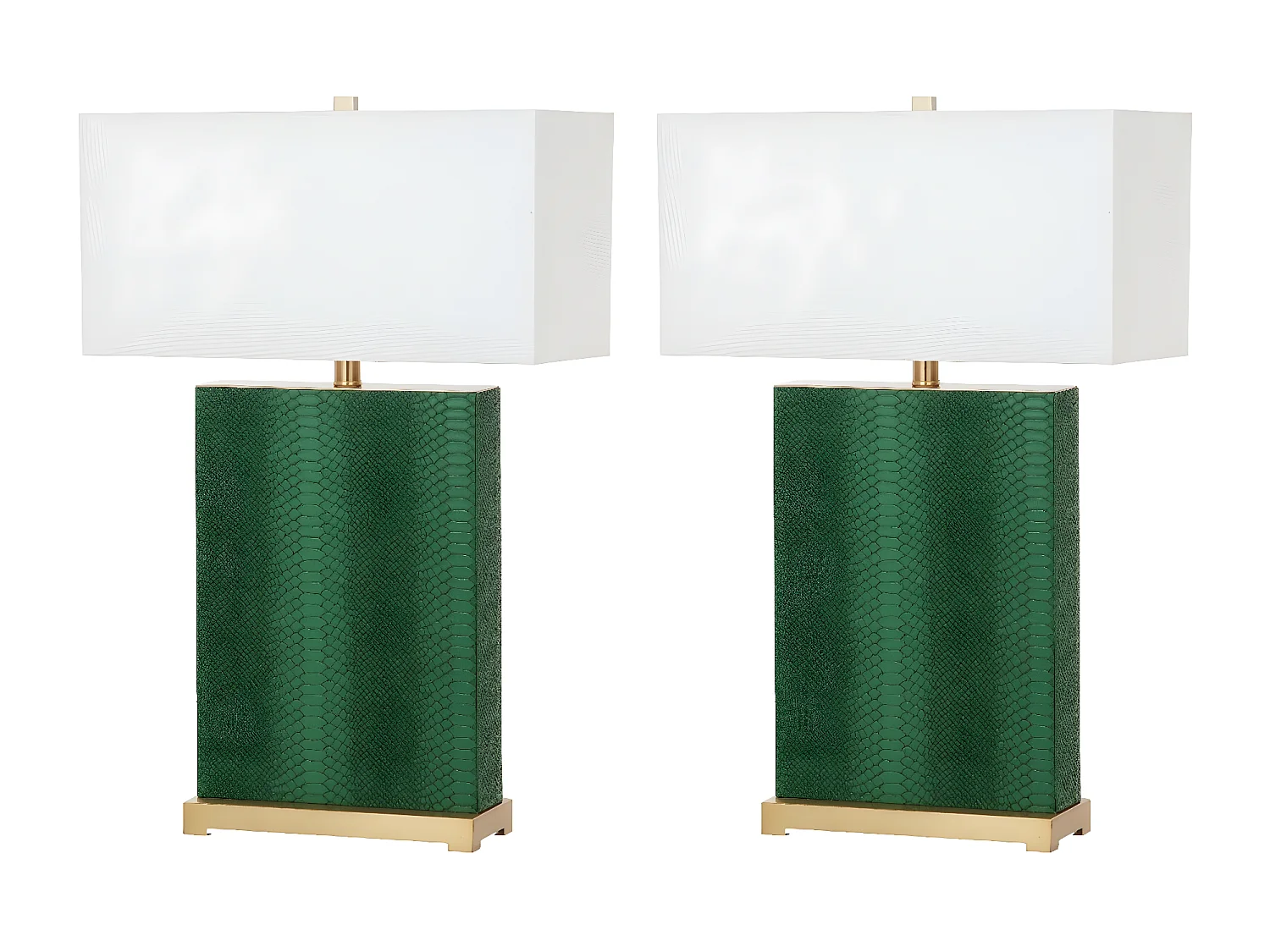 Lot de 2 Lampe de table Vert foncé 20 X 46 X 70.48 cm - Domenica