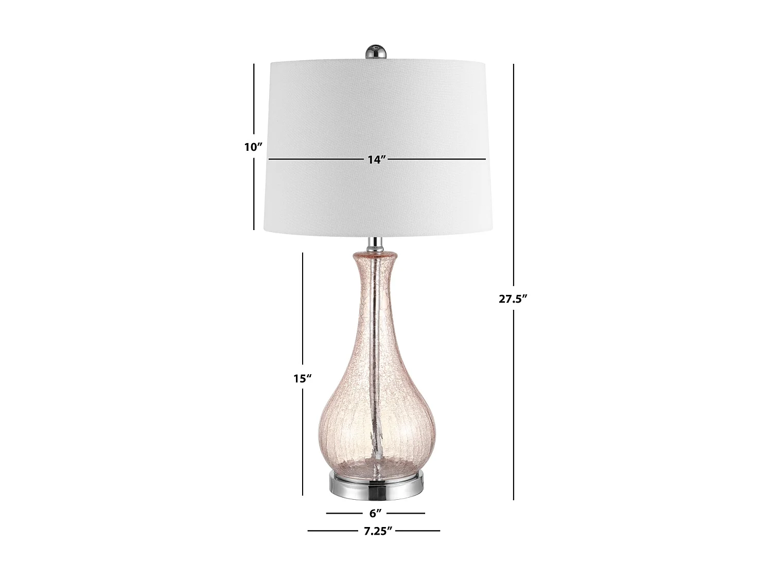 Lampe de table Rose 35 x 35 x 70 cm - Finnley