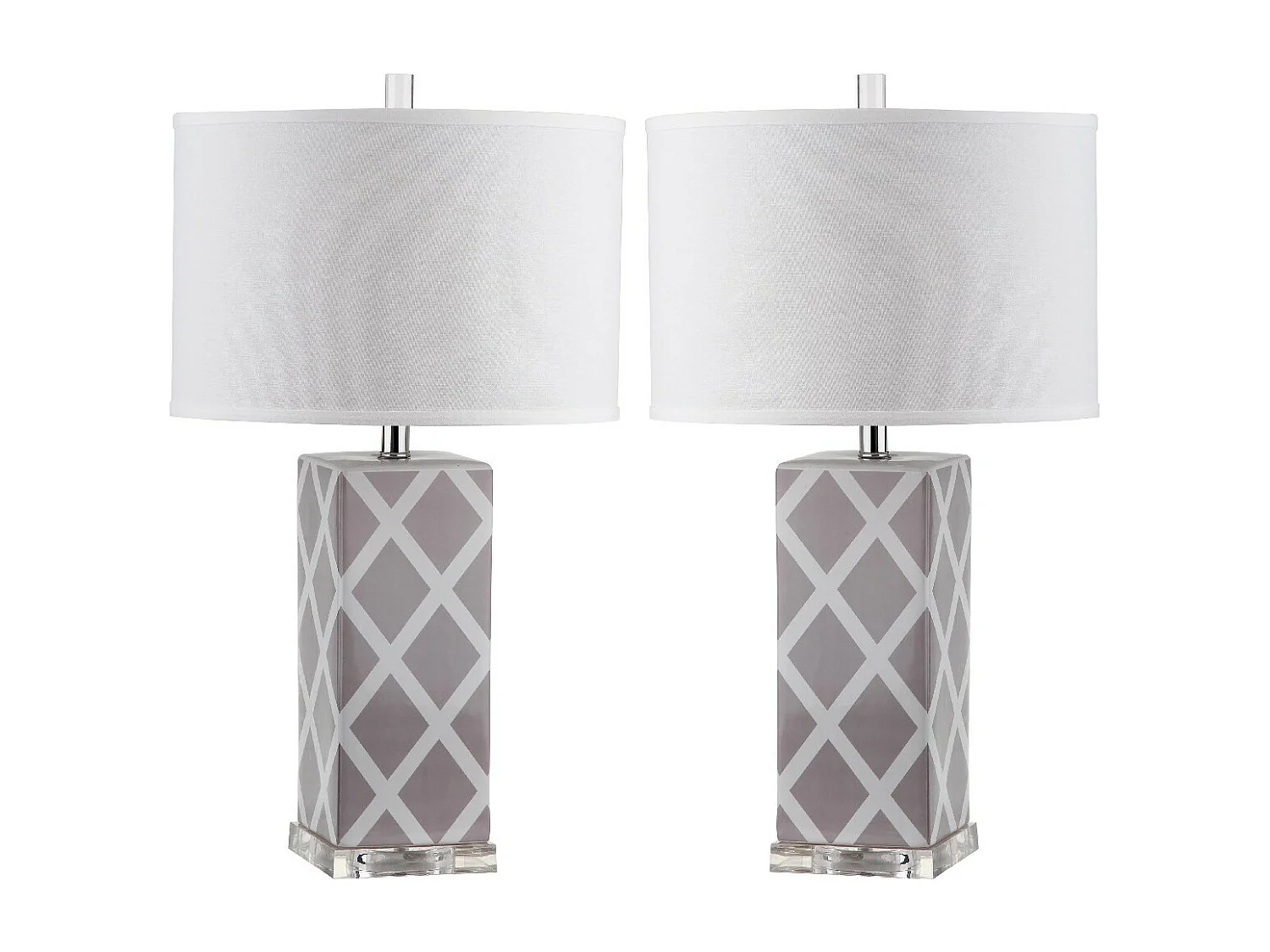 Lot de 2 Lampe de table Gris 38 X 38 X 68.58 cm - Erline