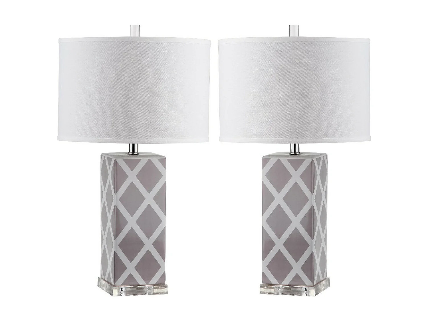 Lot de 2 Lampe de table Gris 38 X 38 X 68.58 cm - Erline