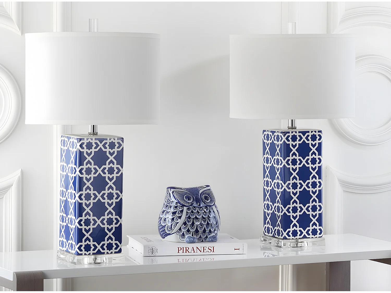 Lot de 2 Lampe de table Bleu marine 38 X 38 X 68.58 cm - Vilma