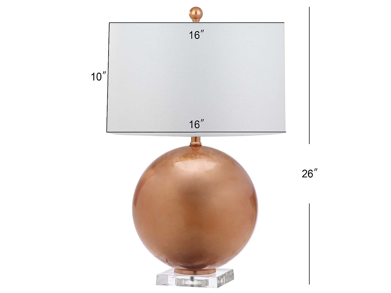 Lampe de table Cuivre 41 X 41 X 66.04 cm - Doloris