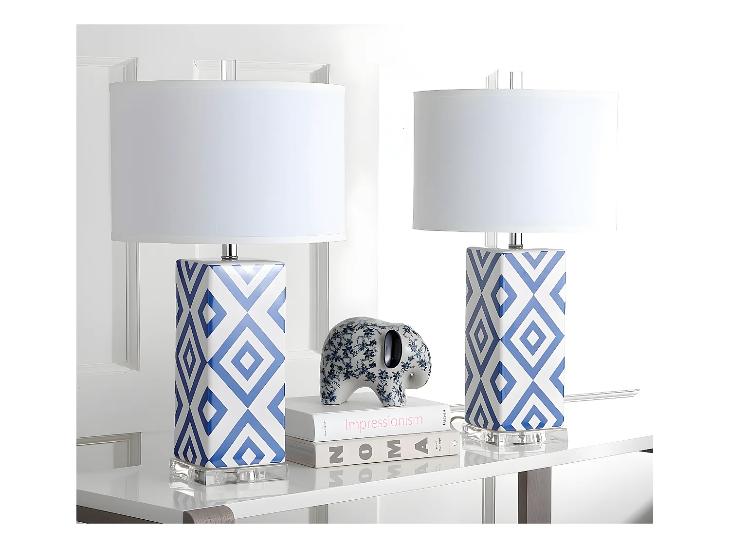 Lot de 2 Lampe de table Bleu marine 38 X 38 X 68.58 cm - Felice