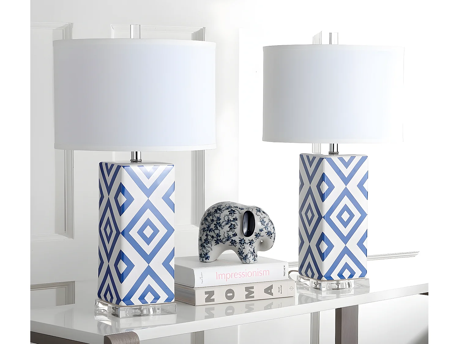 Lot de 2 Lampe de table Bleu marine 38 X 38 X 68.58 cm - Felice