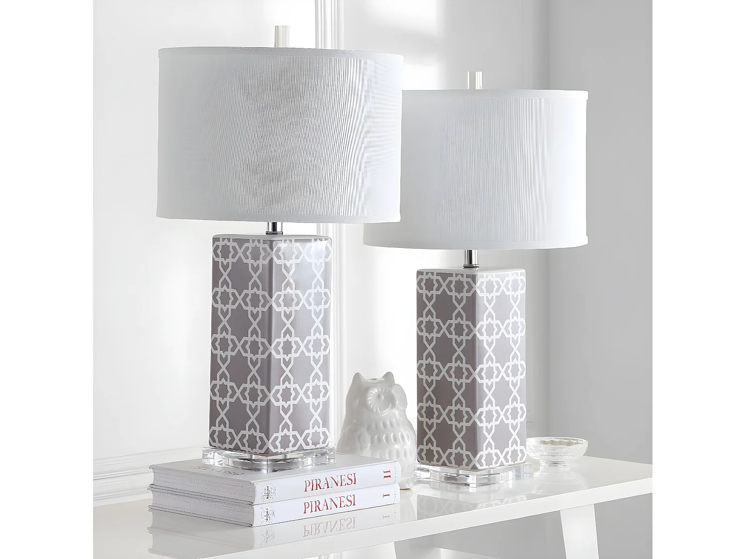 Lot de 2 Lampe de table Gris 38 X 38 X 68.58 cm - Vilma
