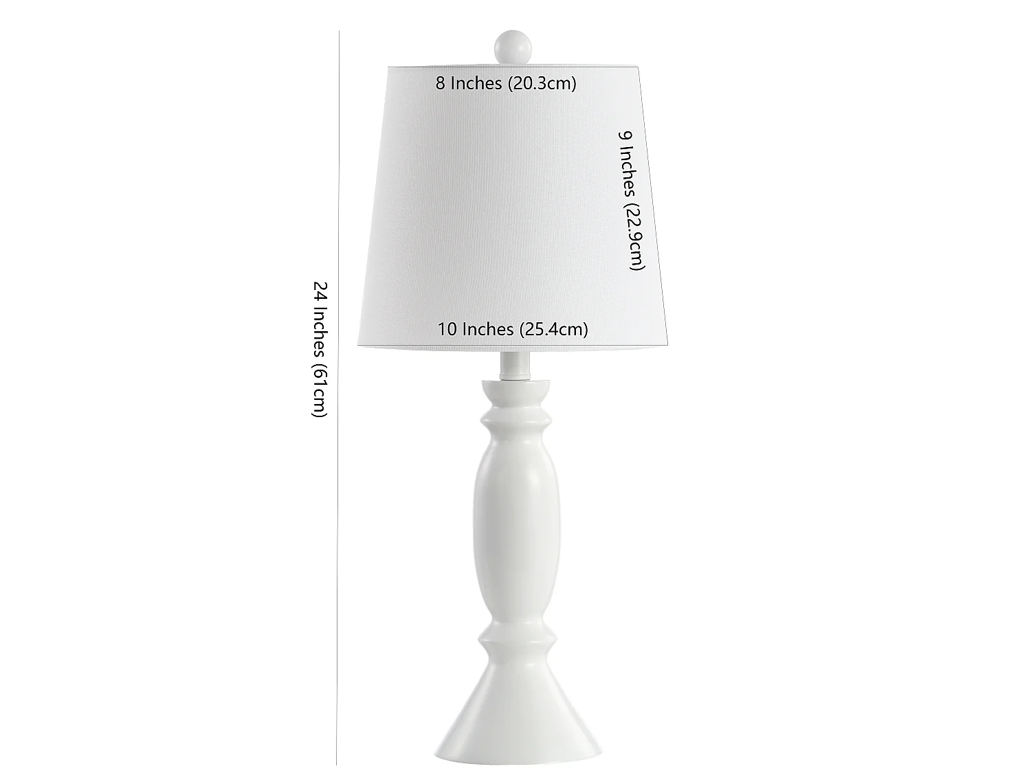 Lampe de table Blanc 25 x 25 x 60 cm - Kian