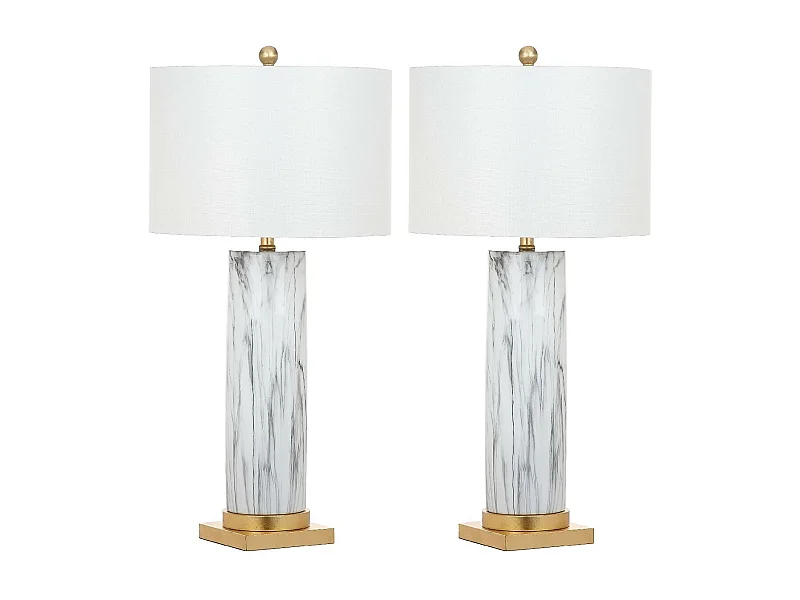 Lot de 2 Lampe de table Noir et blanc 38 X 38 X 79.37 cm - Roselyn