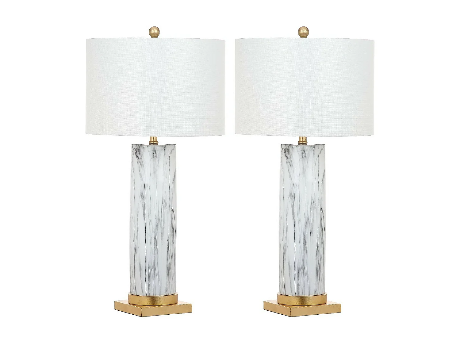 Lot de 2 Lampe de table Noir et blanc 38 X 38 X 79.37 cm - Roselyn