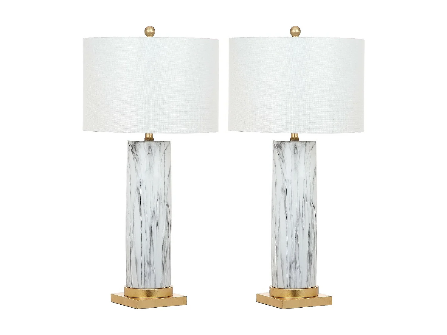 Lot de 2 Lampe de table Noir et blanc 38 X 38 X 79.37 cm - Roselyn