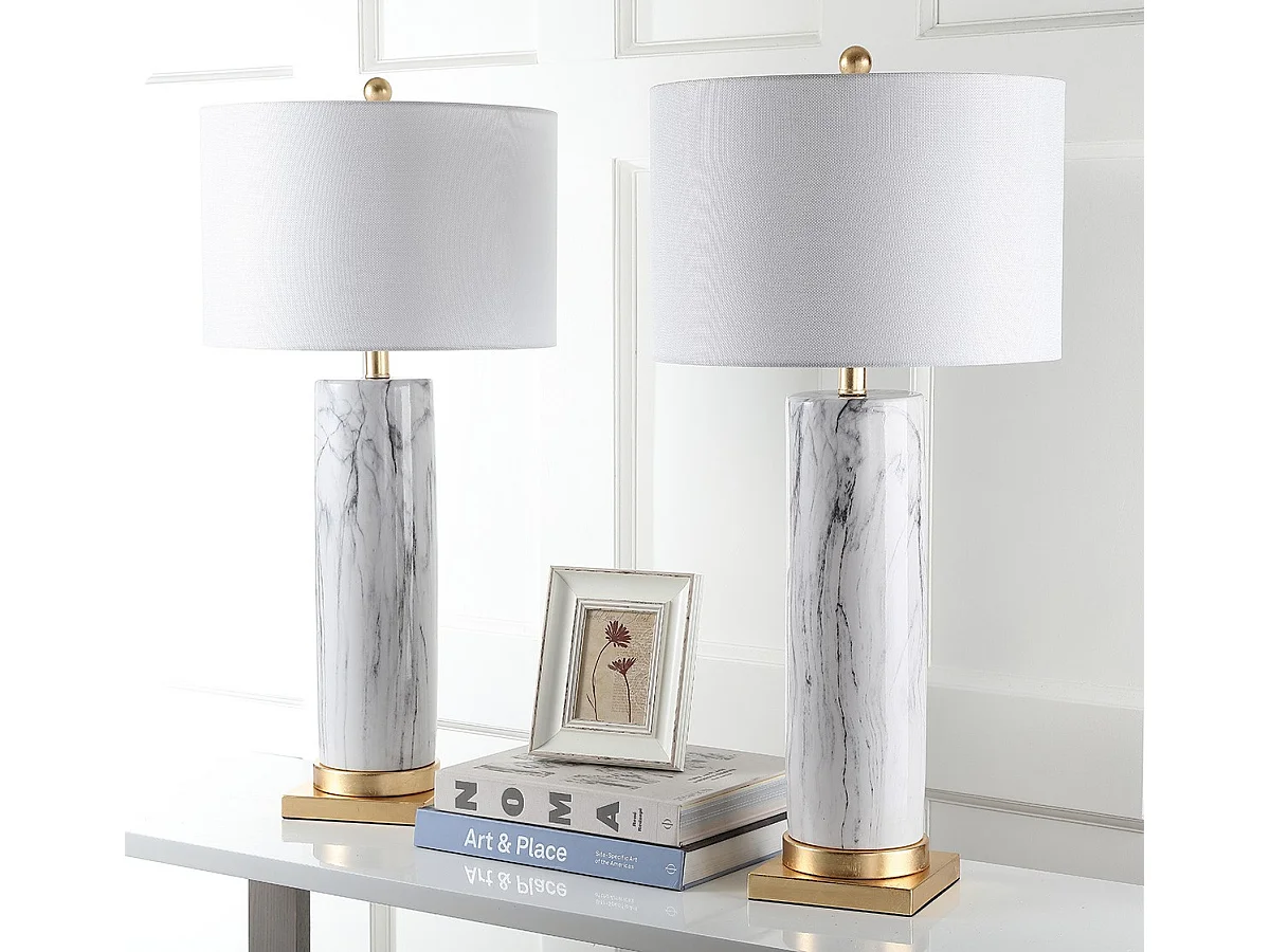 Lot de 2 Lampe de table Noir et blanc 38 X 38 X 79.37 cm - Roselyn