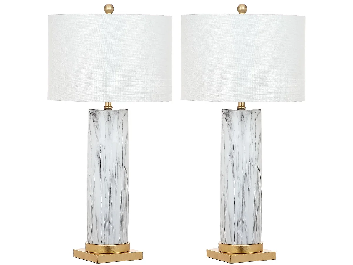 Lot de 2 Lampe de table Noir et blanc 38 X 38 X 79.37 cm - Roselyn