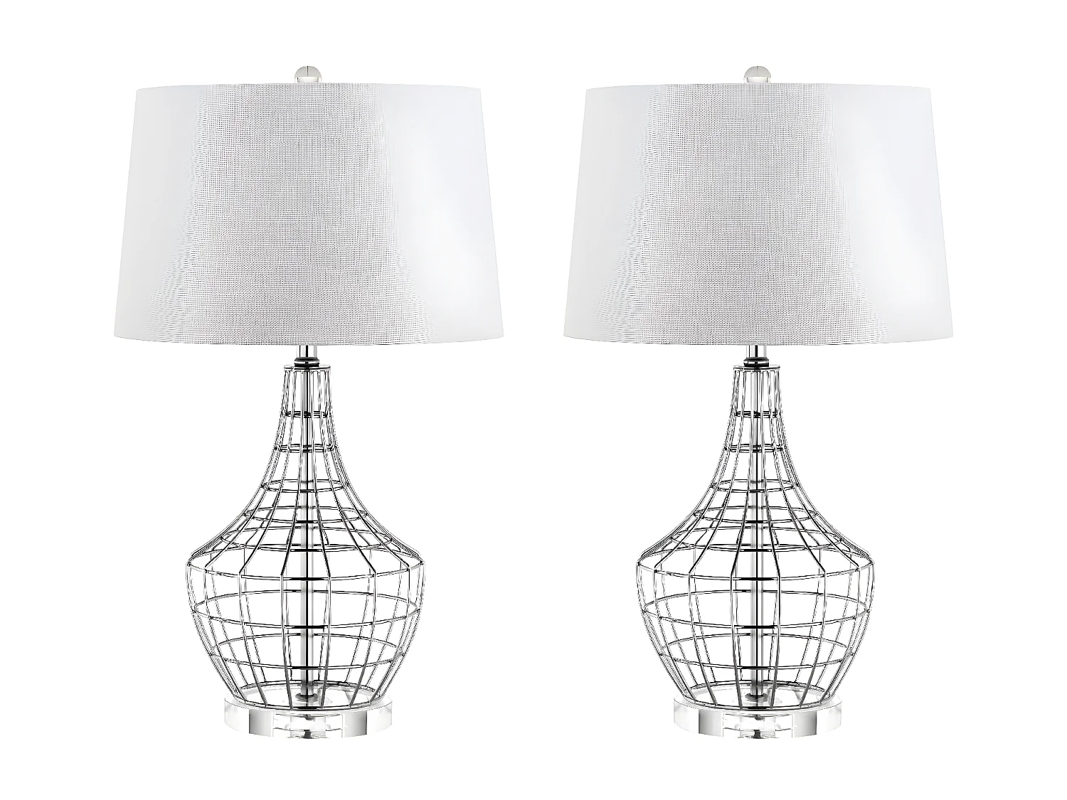 Lot de 2 Lampe de table Argent 41 X 41 X 71.12 cm - Marceline