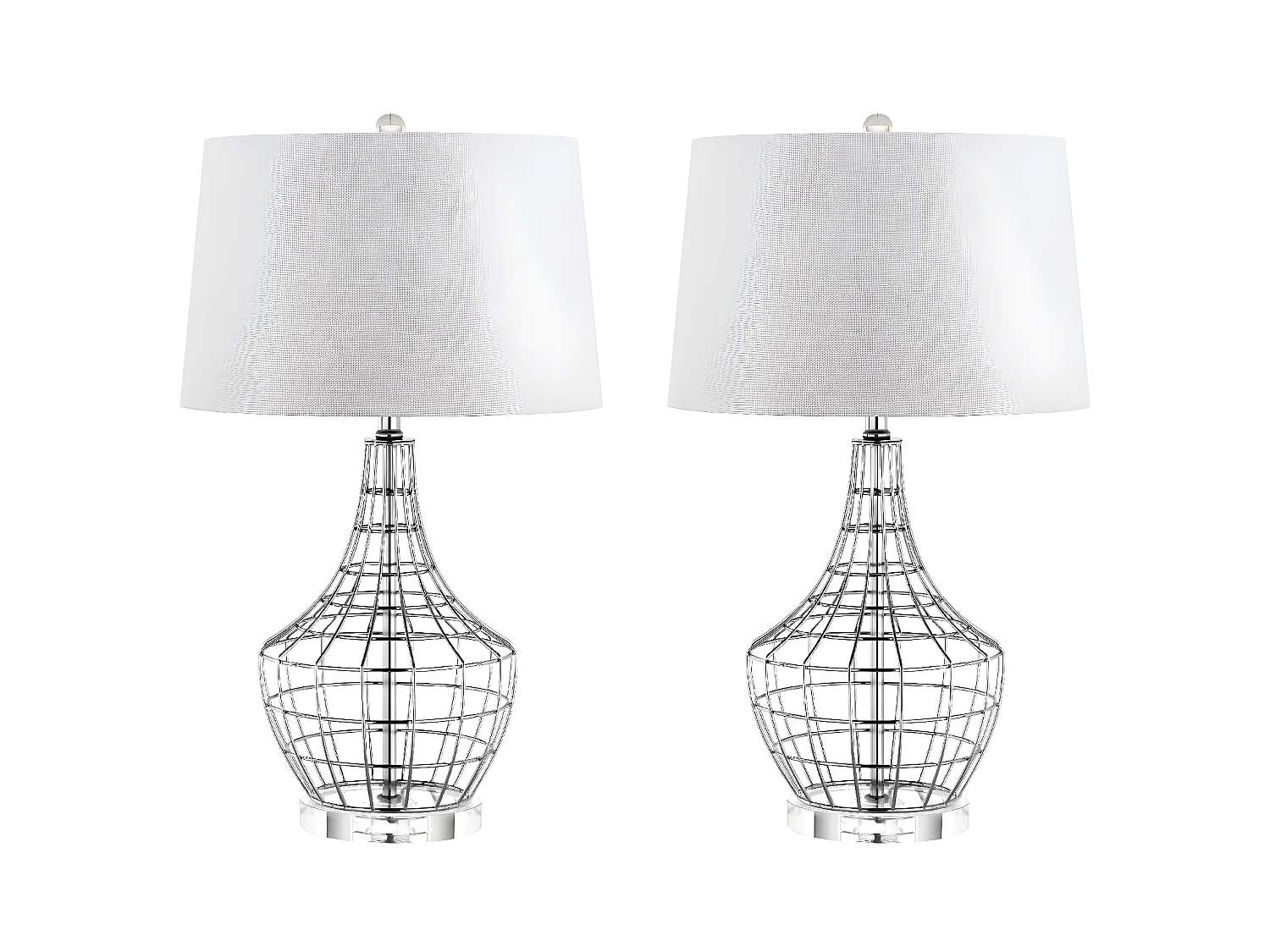 Lot de 2 Lampe de table Argent 41 X 41 X 71.12 cm - Marceline