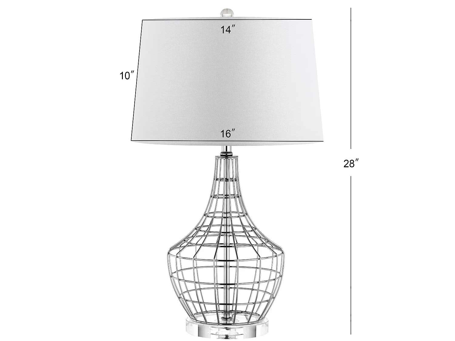 Lot de 2 lampes de table Argent 41 x 41 x 71 cm - Marceline