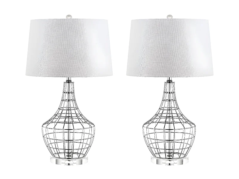 Lot de 2 Lampe de table Argent 41 X 41 X 71.12 cm - Marceline