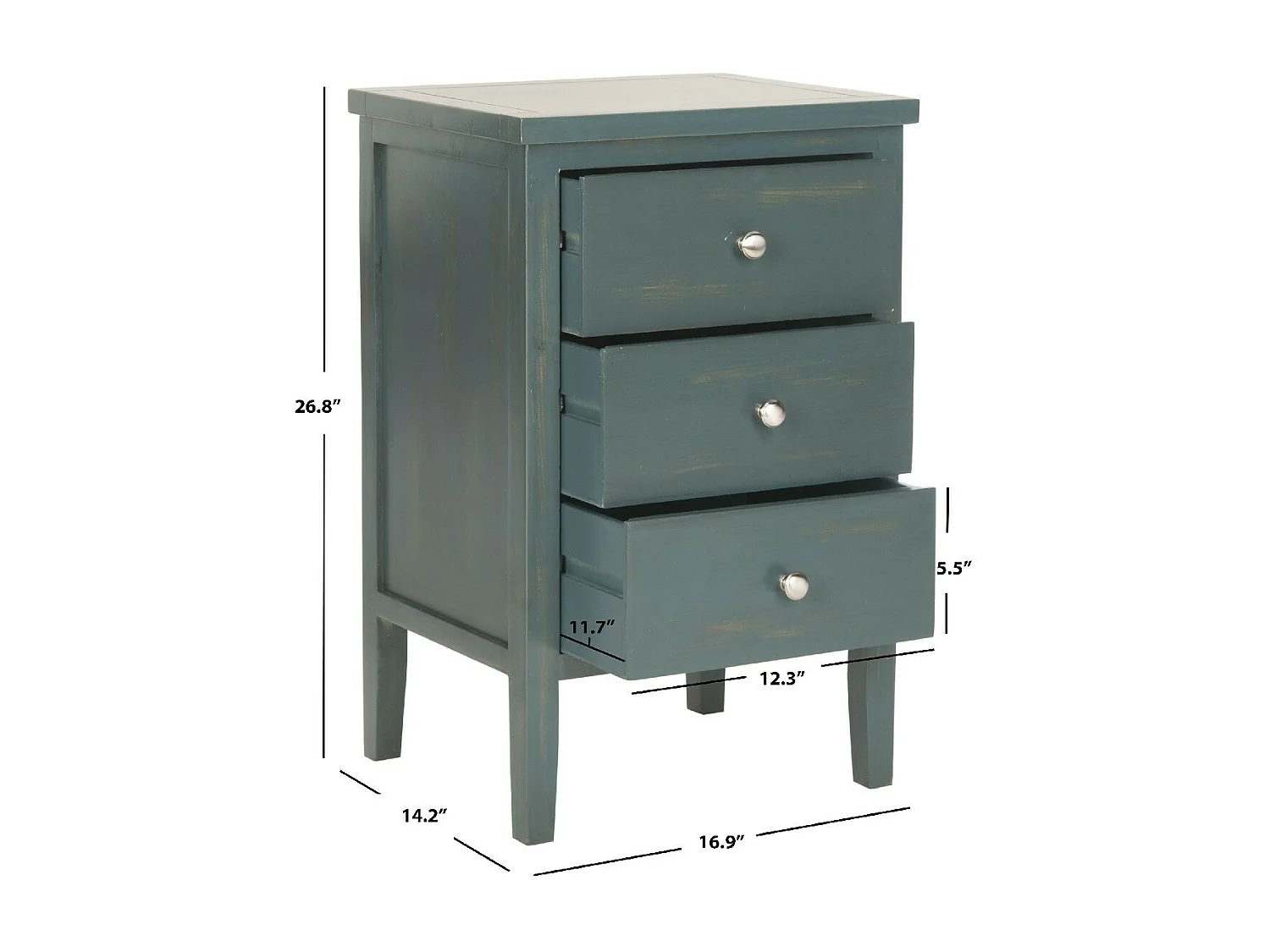 Table d'appoint Sarcelle foncée 36 X 43 X 68.07 cm - Astrid