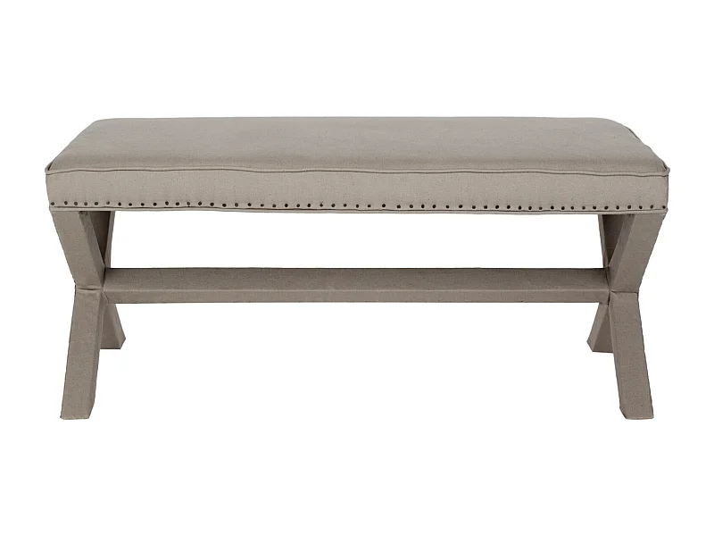 Banc & Ottomane Taupe 107 X 54 X 49.02 cm - Maude