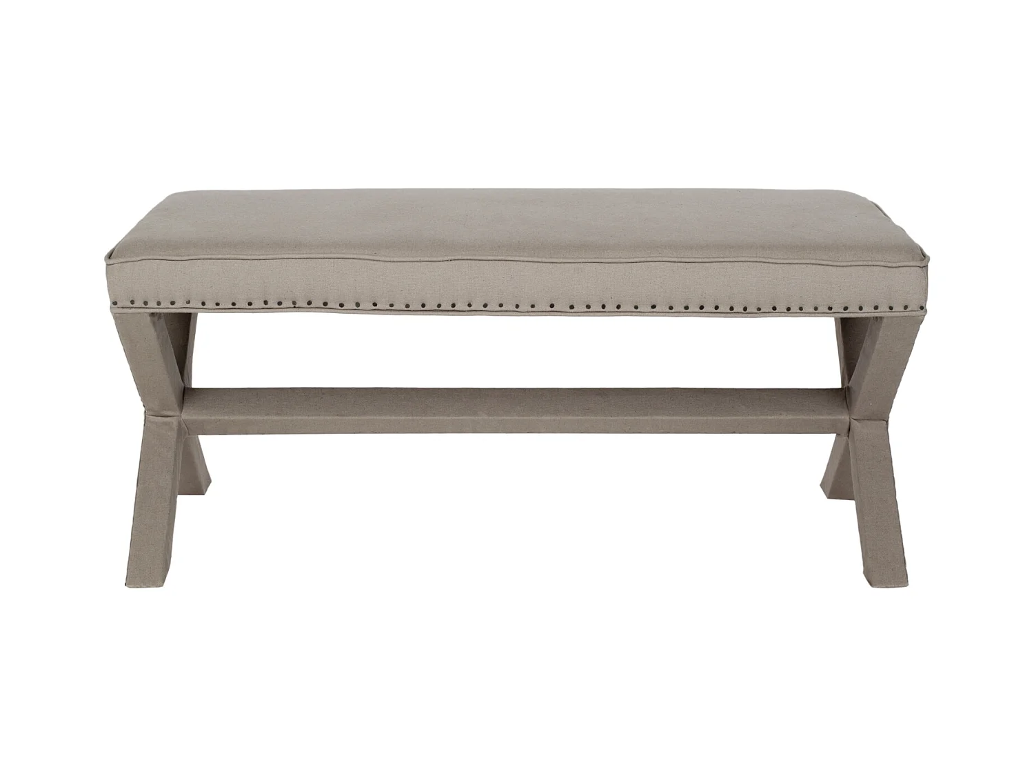 Banc & Ottomane Taupe 107 X 54 X 49.02 cm - Maude
