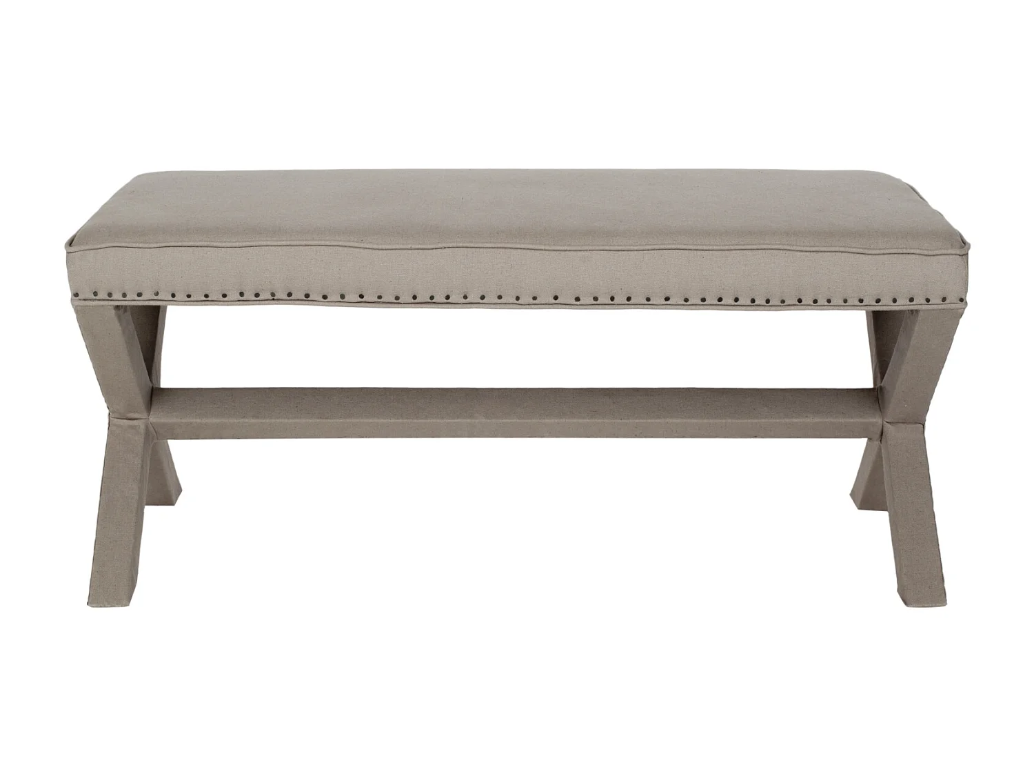 Banc & Ottomane Taupe 107 X 54 X 49.02 cm - Maude