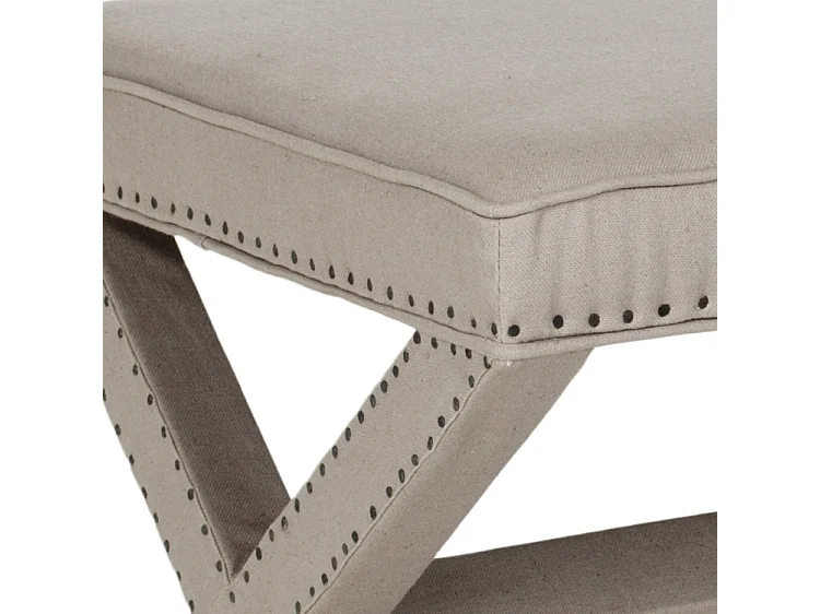 Banc & Ottomane Taupe 107 X 54 X 49.02 cm - Maude
