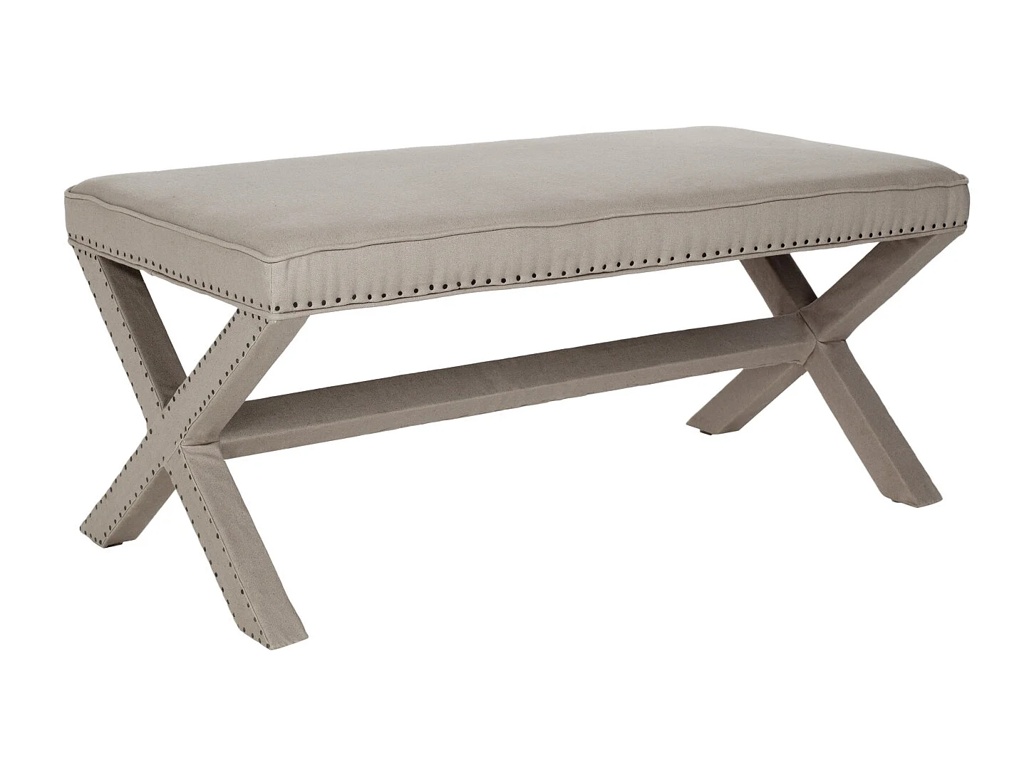 Banc & Ottomane Taupe 107 X 54 X 49.02 cm - Maude