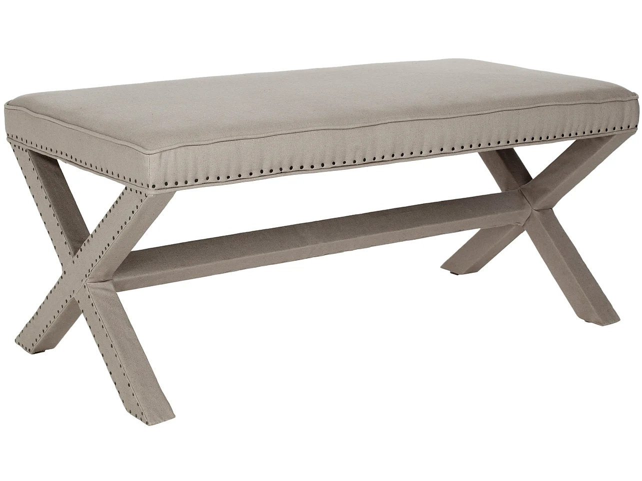Banc & Ottomane Taupe 107 X 54 X 49.02 cm - Maude