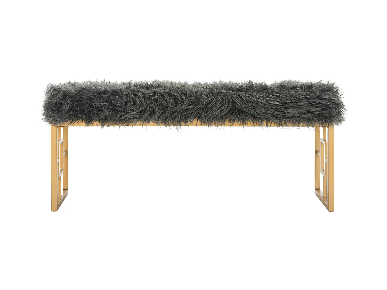 Banc & Ottomane Gris 41 X 122 X 50.8 cm - Arlene