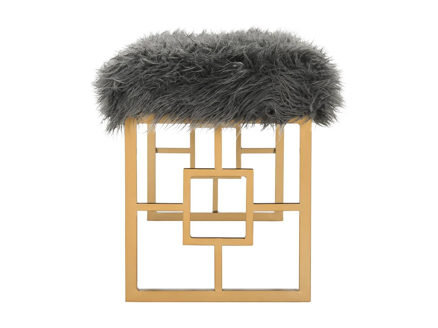 Banc & Ottomane Gris 41 X 122 X 50.8 cm - Arlene