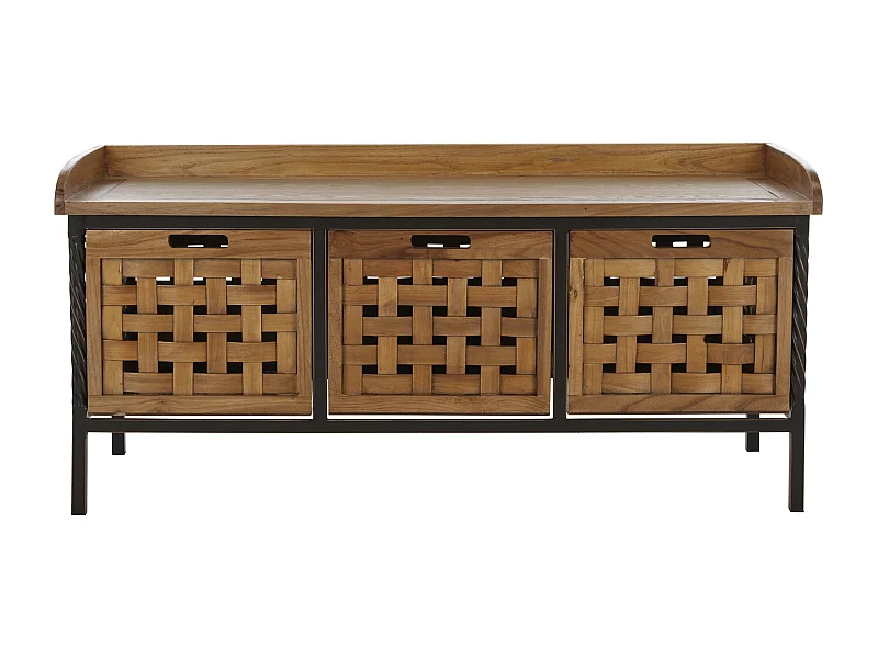 Banc & Ottomane Chêne 39 X 108 X 50.8 cm - Romaine