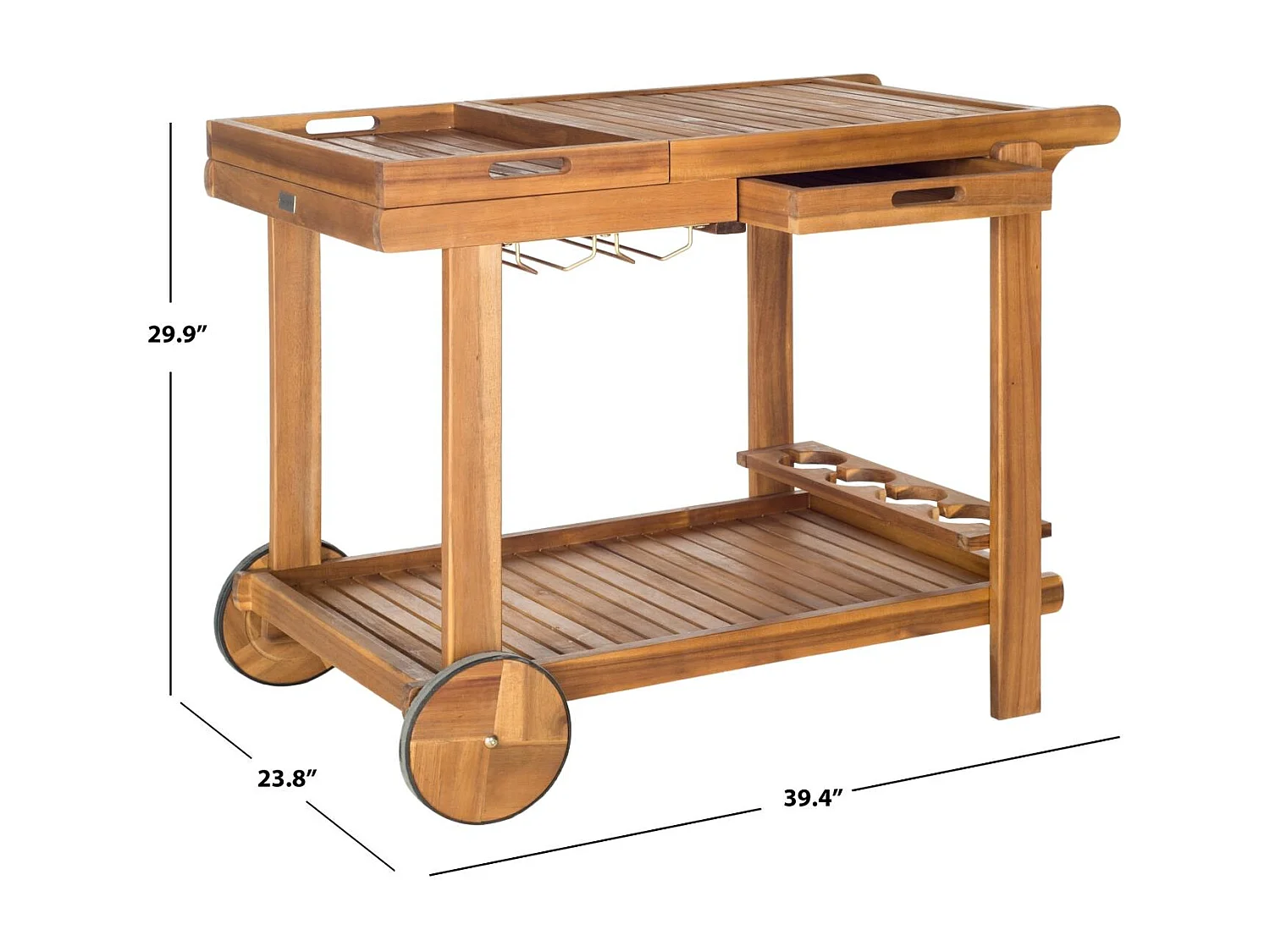 Chariot à thé pour l'extérieur Naturel 100 X 60 X 75.94 cm - Penny