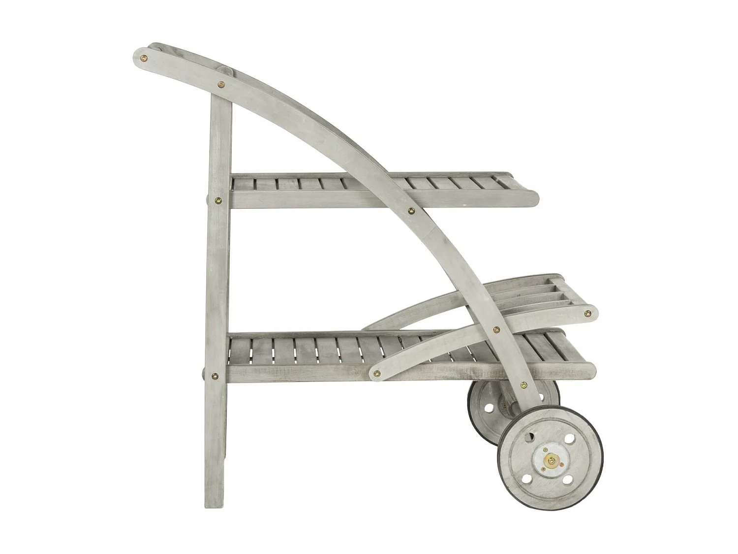 Chariot à thé pour l'extérieur Gris lavé et beige 87 X 64 X 87.12 cm - Bettyjane